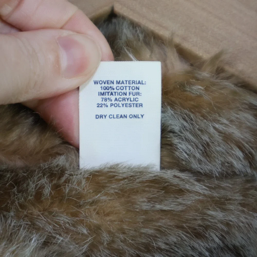 Vintage 2004 Gap‎ Reversible Faux Fur Cotton Vest Large Y2K Gilet Brown
